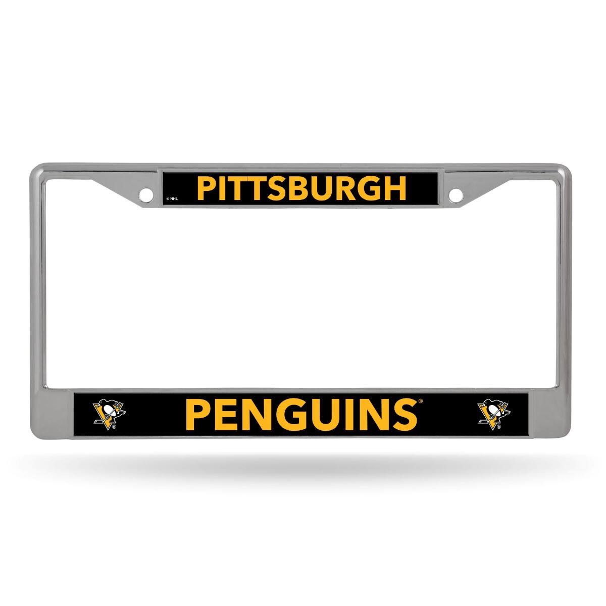 Pittsburgh Penguins Lightweight Chrome Metal License Plate Frame