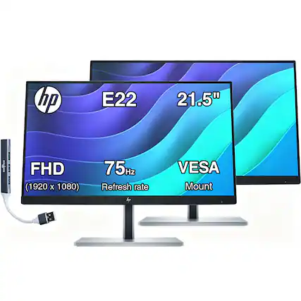 hp E22 21.5" FHD (1920 x 1080) 75Hz Refresh rate VESA Mount