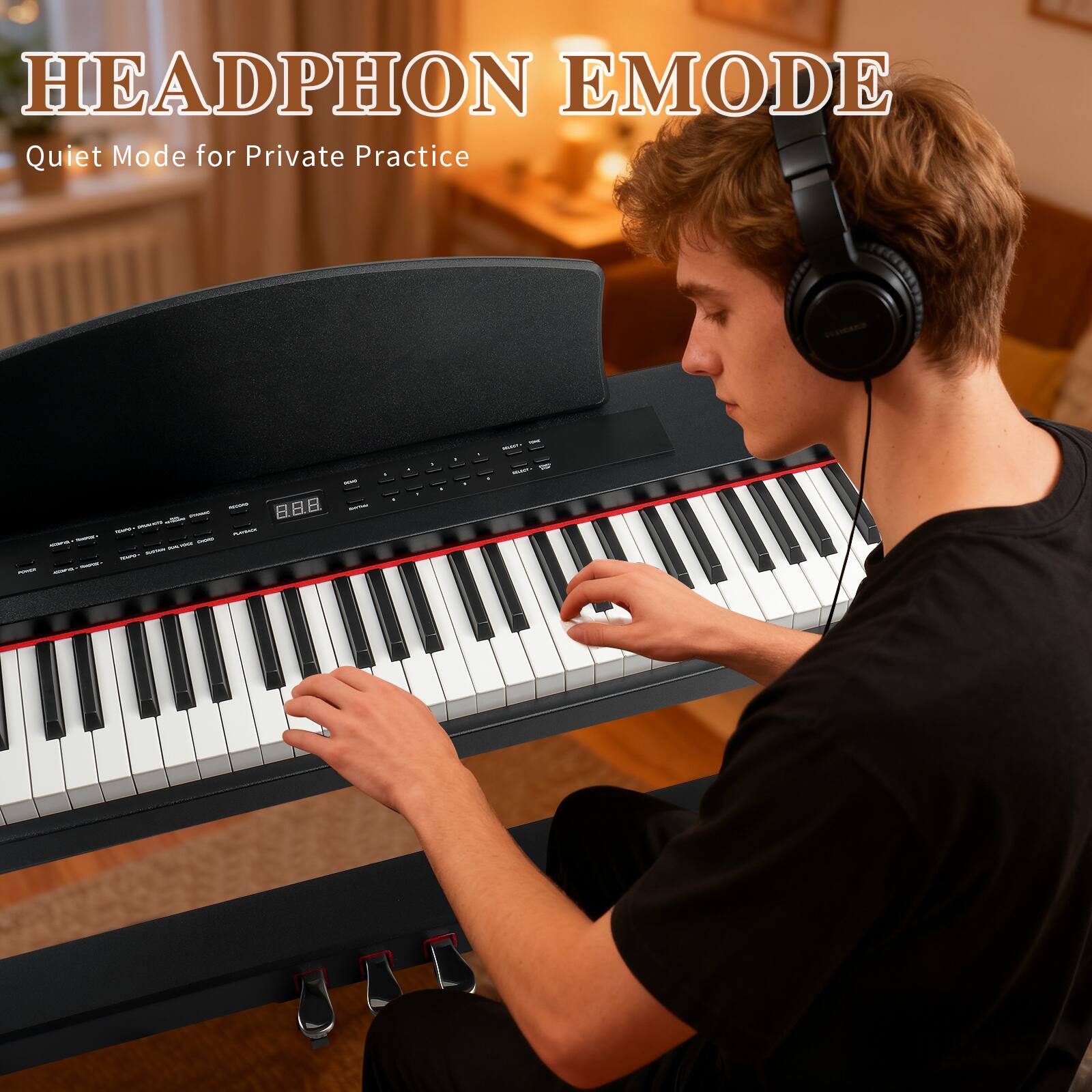 HEADPHON EMODE  
Quiet Mode for Private Practice