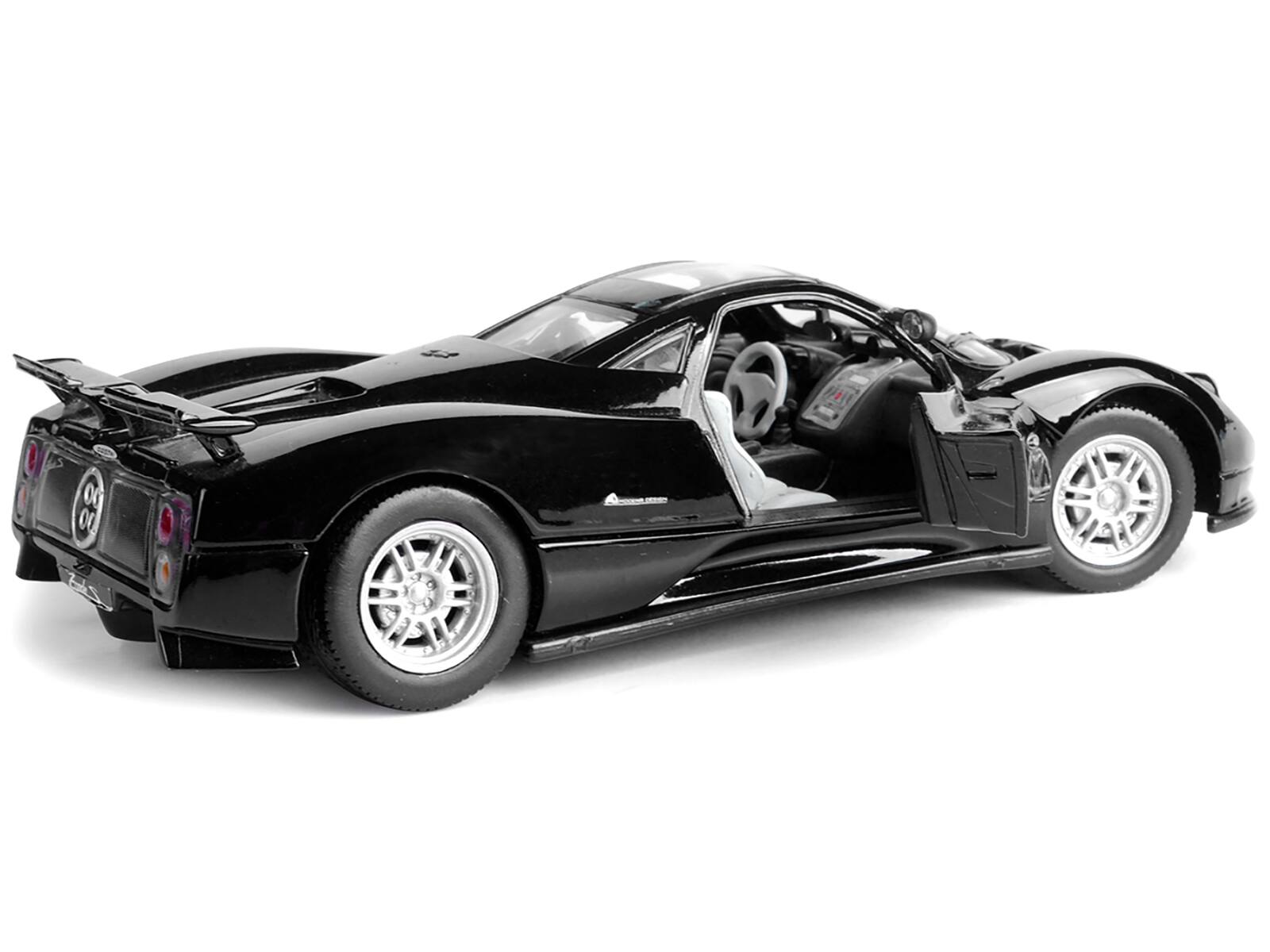 Alt View 2. Motormax - Pagani Zonda C12 Black 1/24 Diecast Car Model by Motormax.