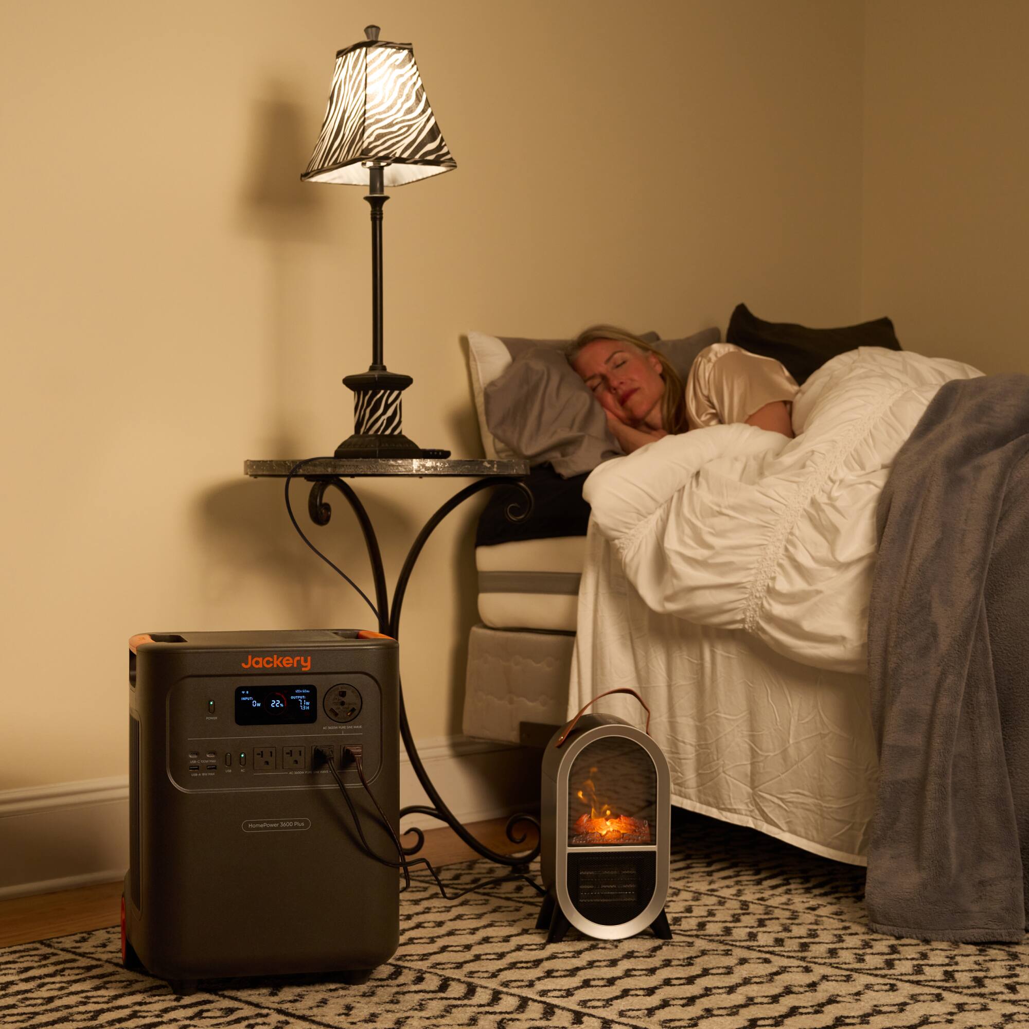 Alt View 10. Jackery - HomePower 3600 Plus Portable Power Station  for Essential Home Backup - Black.