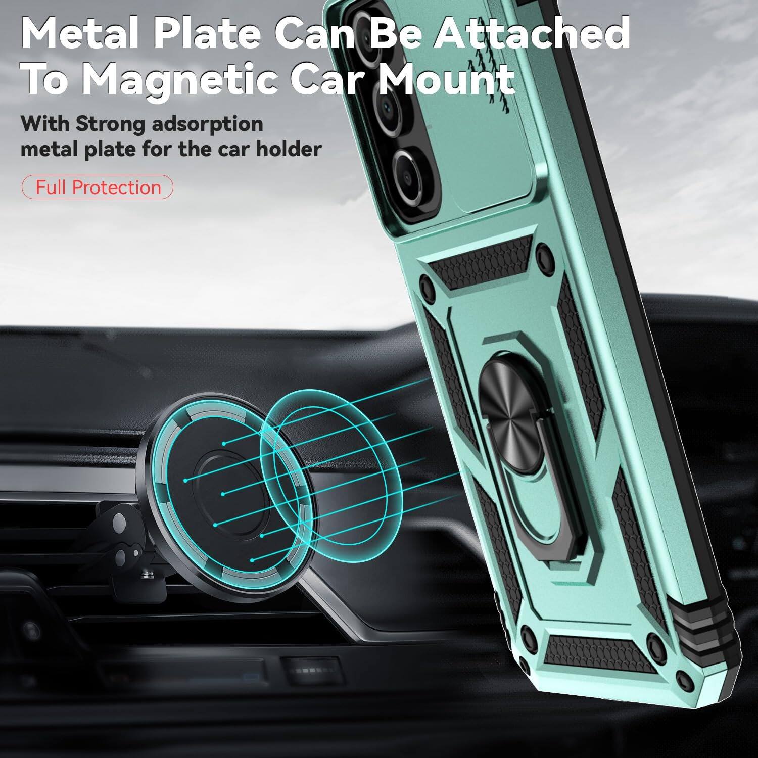 Metal Plate Can Be Attached To Magnetic Car Mount

With Strong adsorption metal plate for the car holder

Full Protection