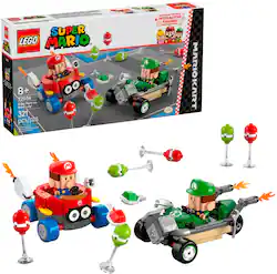 LEGO - Super Mario: Mario Kart Baby Mario vs. Baby Luigi Building Toy 72034 - Front_Zoom