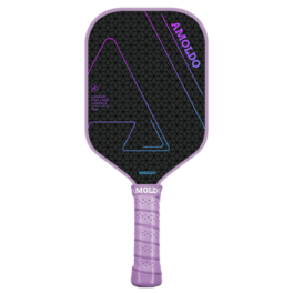 Anysun - Carbon Fiber Pickleball Paddle - 10K 3D Texture Thermoformed, Fabric Woven Surface, 16mm PP Honeycomb Core - Purple