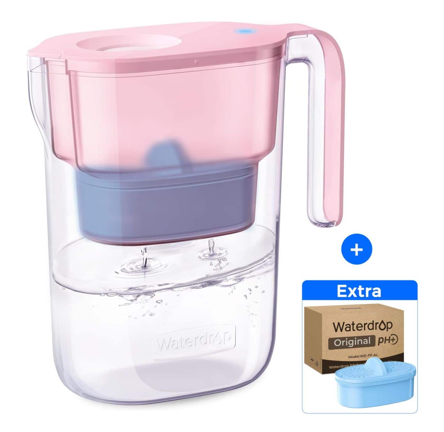 Waterdrop - PT-05P-A Alkaline Water Filter Pitcher, 7-Cup, with 1+1 Filters - Pink price history on PriceWatchPro