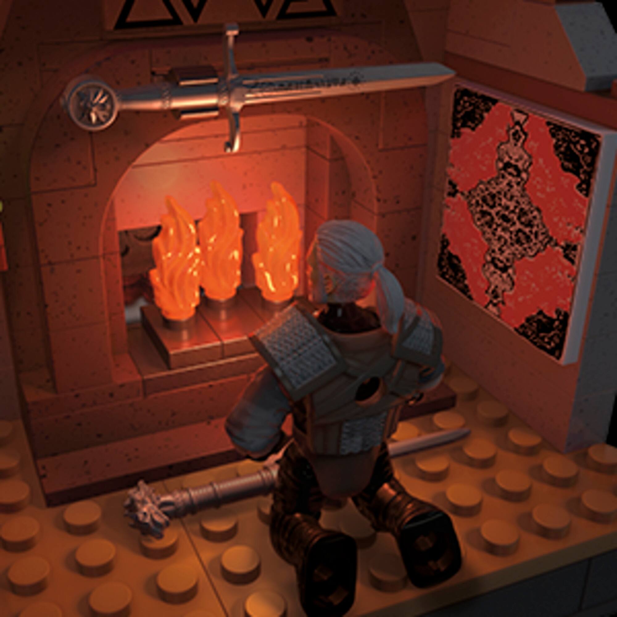 Alt View 18. Mega Construx - The Witcher Geralt's Griffin Hunt.