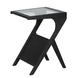 Porter Designs - Canberra Solid Mango Wood End Table - Black