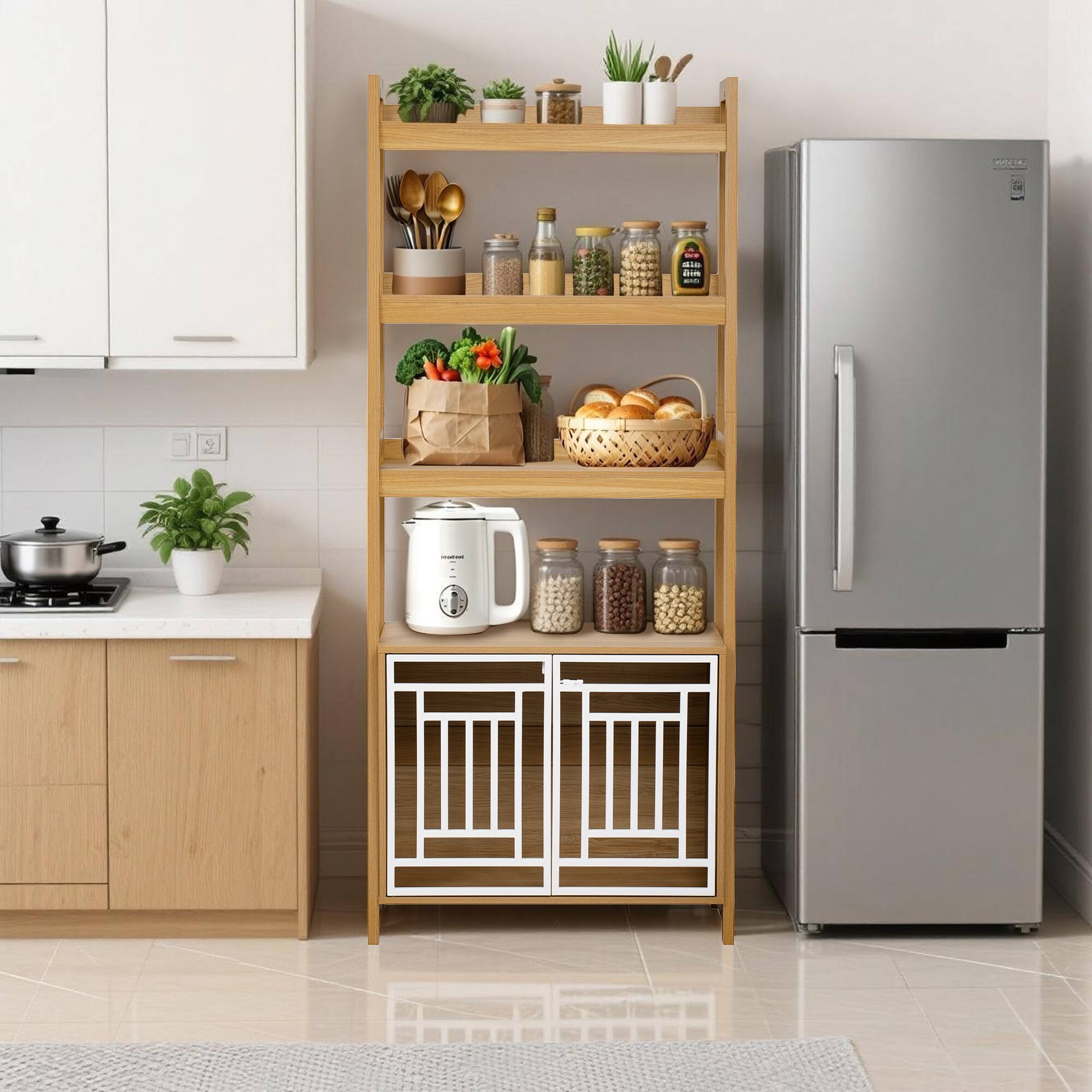 Left. Dexmalle - Dexmalle-Modern 2 IN 1Dog Crate Ladder Bookshelf,up to 50lbs,32.5"L-Ancient Oak.