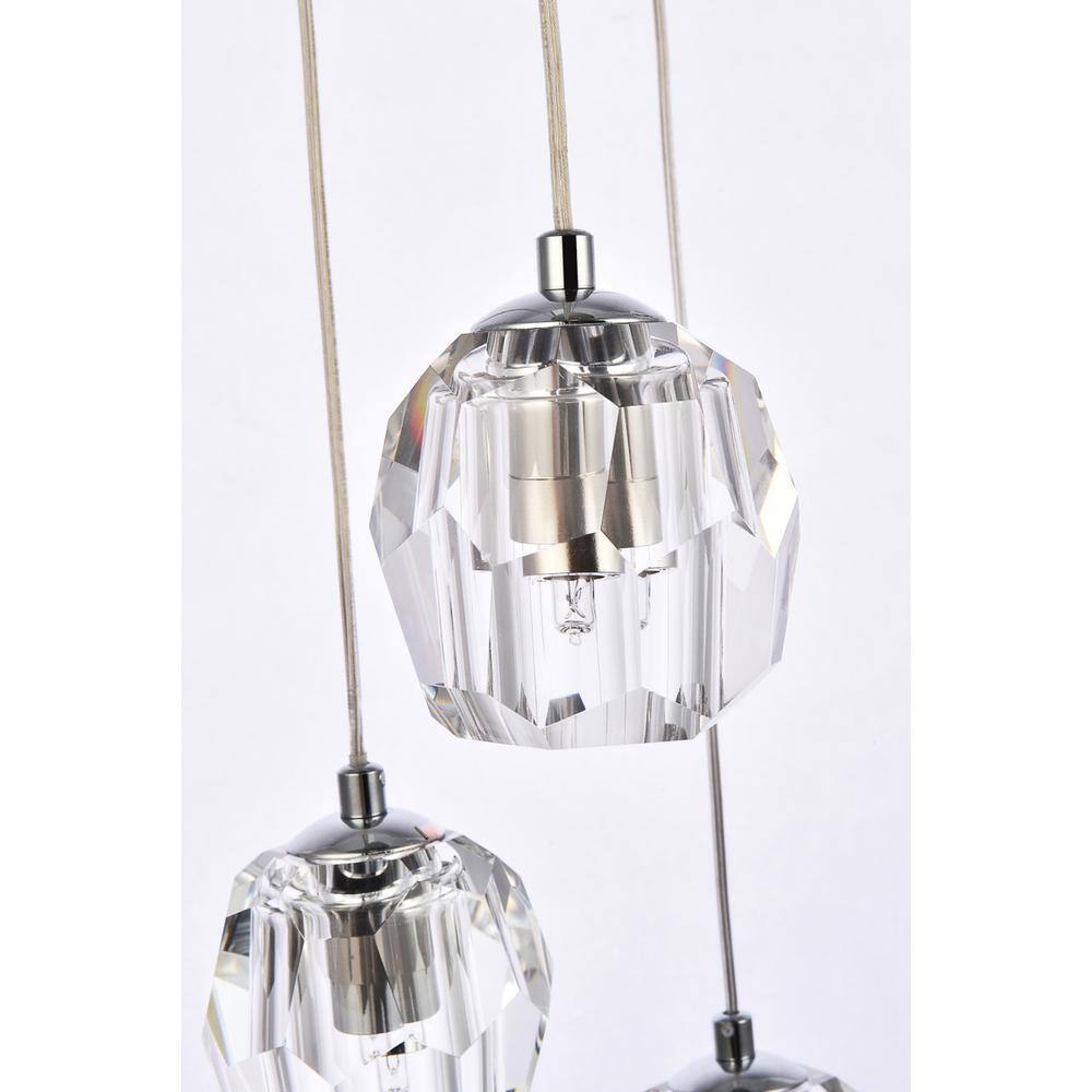 Alt View 1. Elegant Lighting - Eren 5 lights Chrome pendant - Chrome.