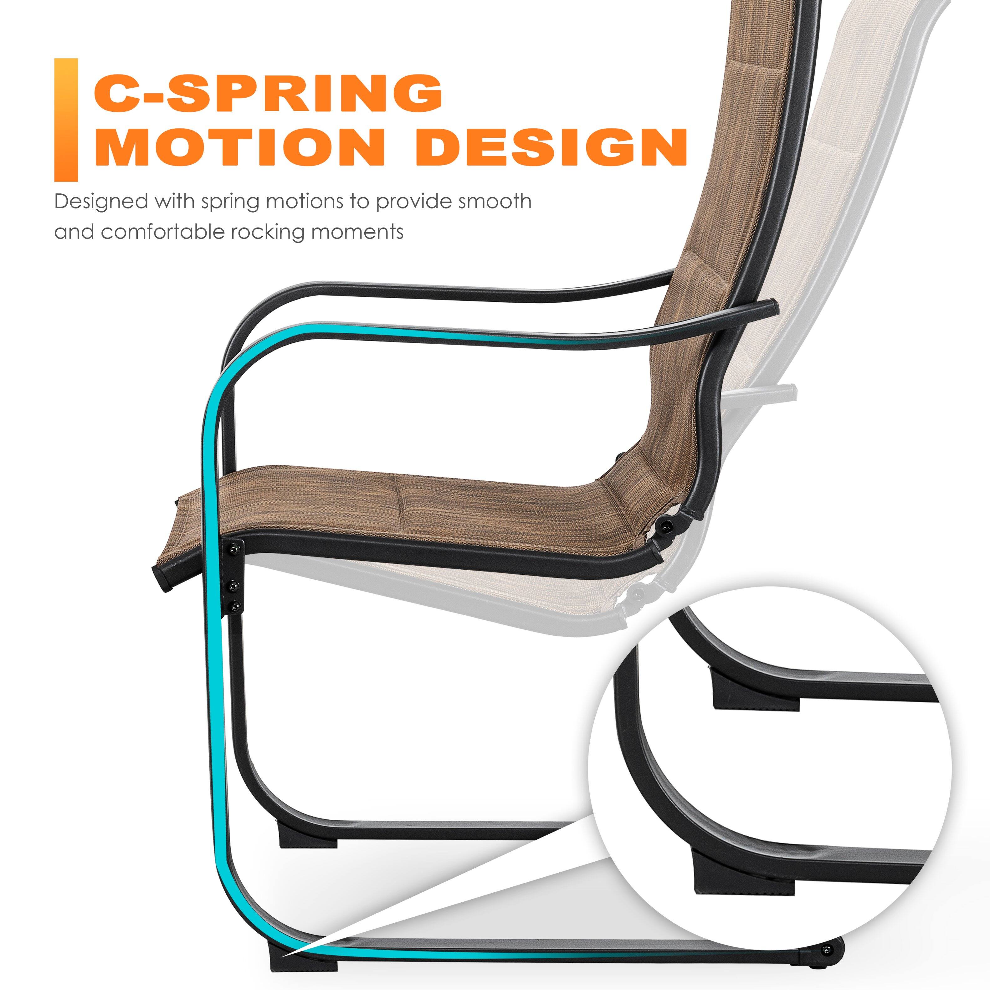 C-SPRING MOTION DESIGN  
Designed with spring motions to provide smooth and comfortable rocking moments