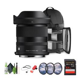 Sigma - 12mm f/1.4 DC Contemporary (Canon RF) Bundle 1 - Black
