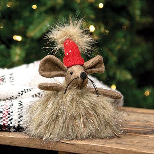 Angle. BreeBe - Holiday Party Mouse - Brown.