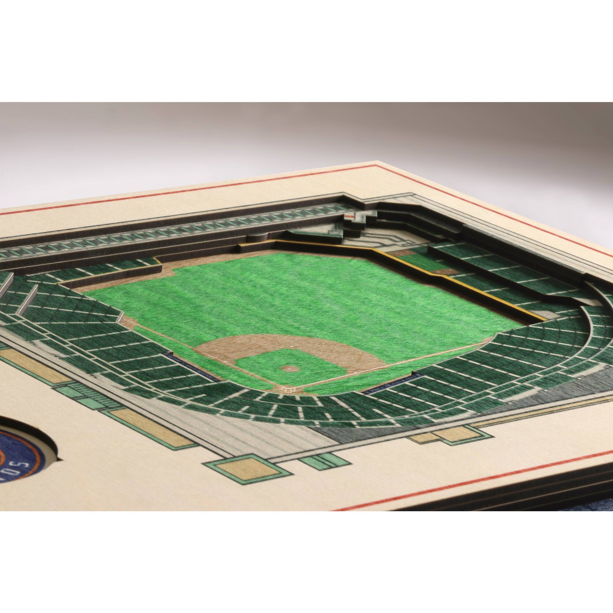 Alt View 2. YouTheFan - Houston Astros 17'' x 13'' 5-Layer 3D StadiumViews Wall Art - Brown.
