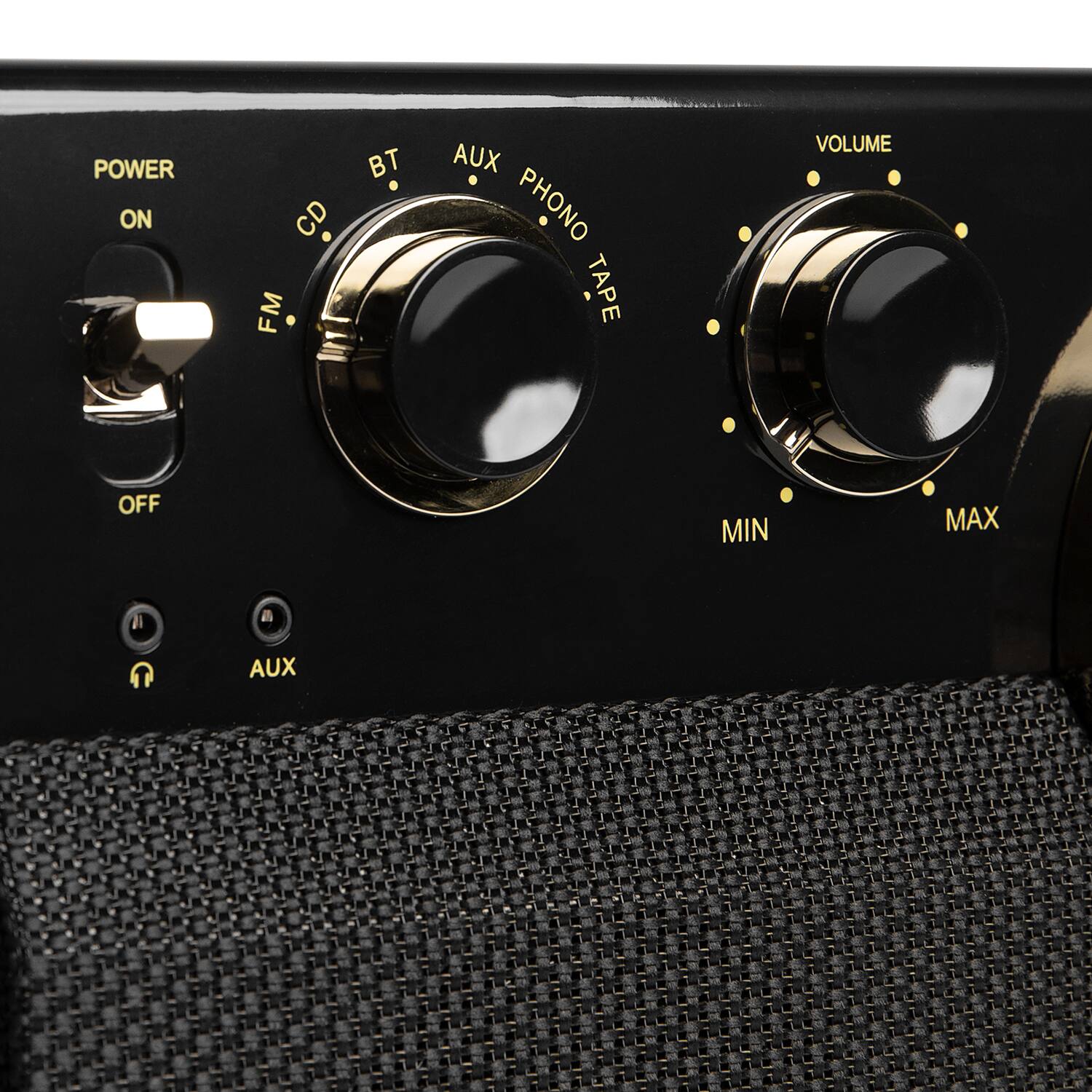 Alt View 17. Victrola - Empire Bluetooth 6-in-1 Record Player - Gold/Brown/Black.