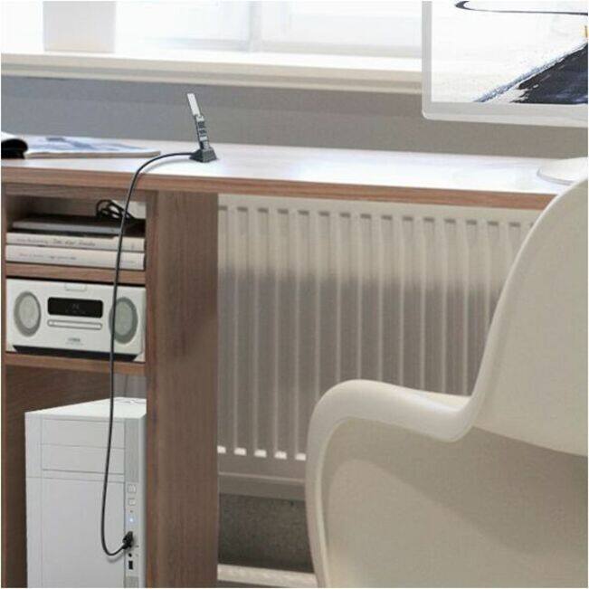 Alt View 1. TP-Link - TP-Link Archer TX21UH IEEE 802.11 a/b/g/n/ac/ax Dual Band Wi-Fi Adapter for Desktop Computer, Wireless Router - USB 3.0 - Black.