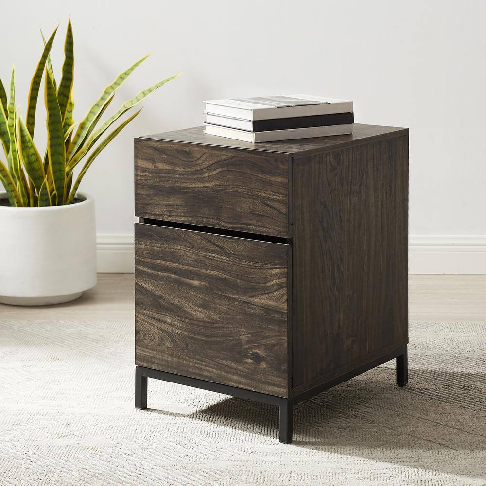 Alt View 9. Crosley Furniture - Jacobsen File Cabinet - Brown Ash.