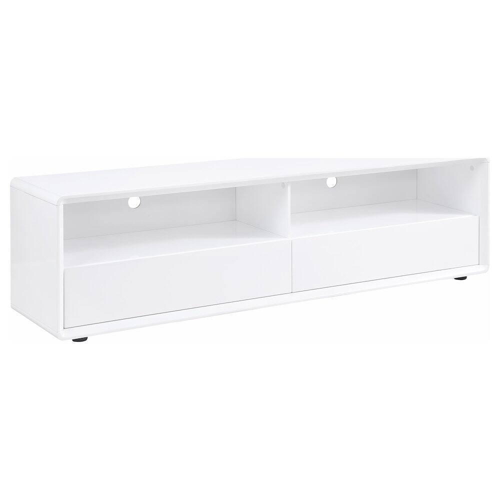 Front. Coaster Co. of America - Ellice 71-inch TV Stand Media Console White - White.