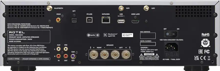 Rotel RAS 5000 Amplified Streamer Silver RAS-5000 Silver - Best Buy