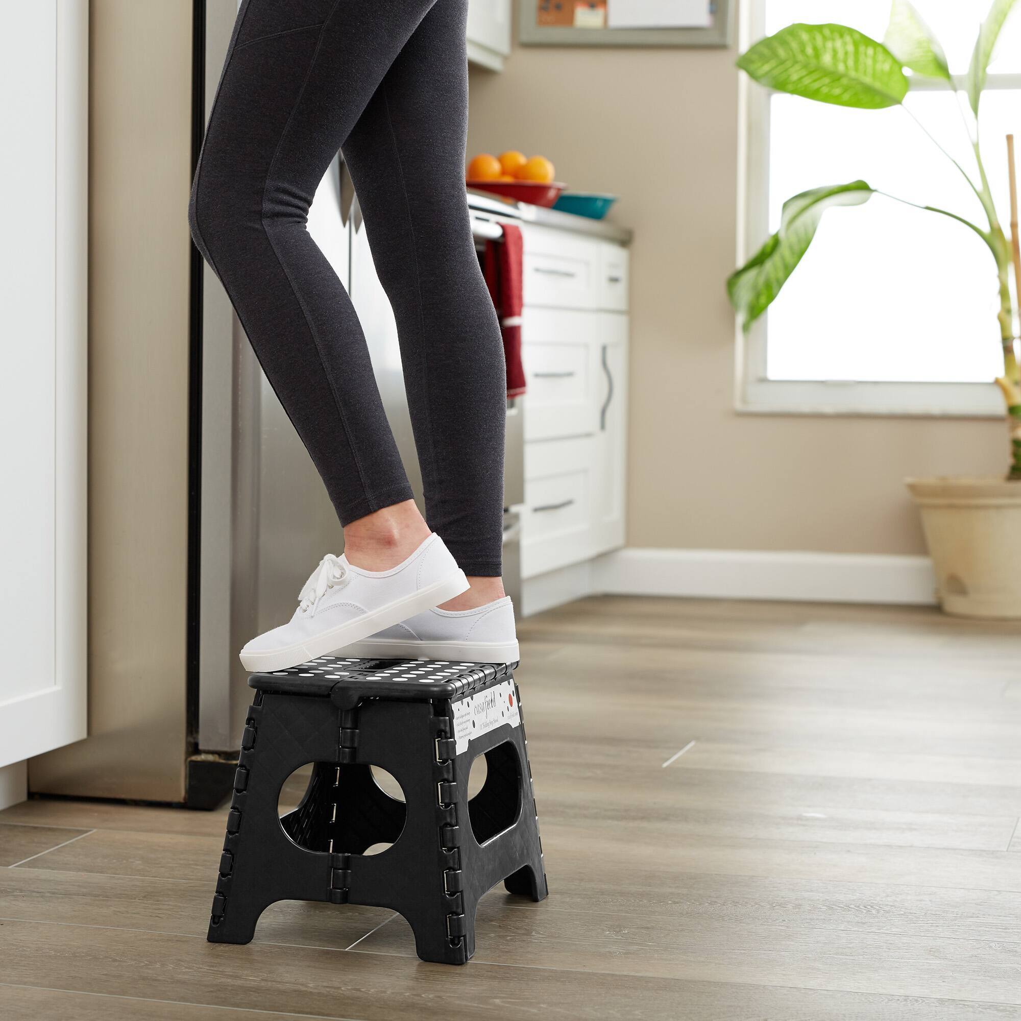 Alt View 6. Casafield - Folding Step Stools with Handle (Set of 2) - Black.