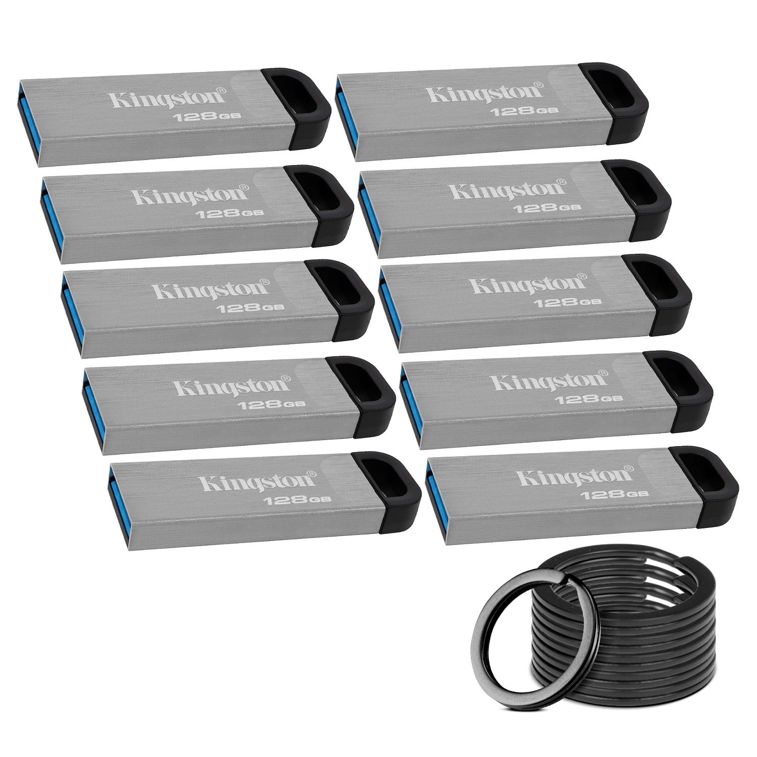 Kingston - 128GB DataTraveler Kyson bundle - Silver