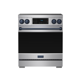 Gordon Ramsay Series by Thor Kitchen 4.8 Cu. Ft Freestanding Induction Range with Navy Blue Hardware - Stainless Steel