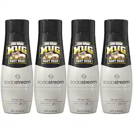 SodaStream - Mug Zero Root Beer Drink Mix 4-Pack - Brown