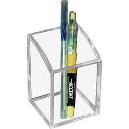 KanTek - Pen/Pencil Cup 4" x 3" x 3" Acrylic - Clear