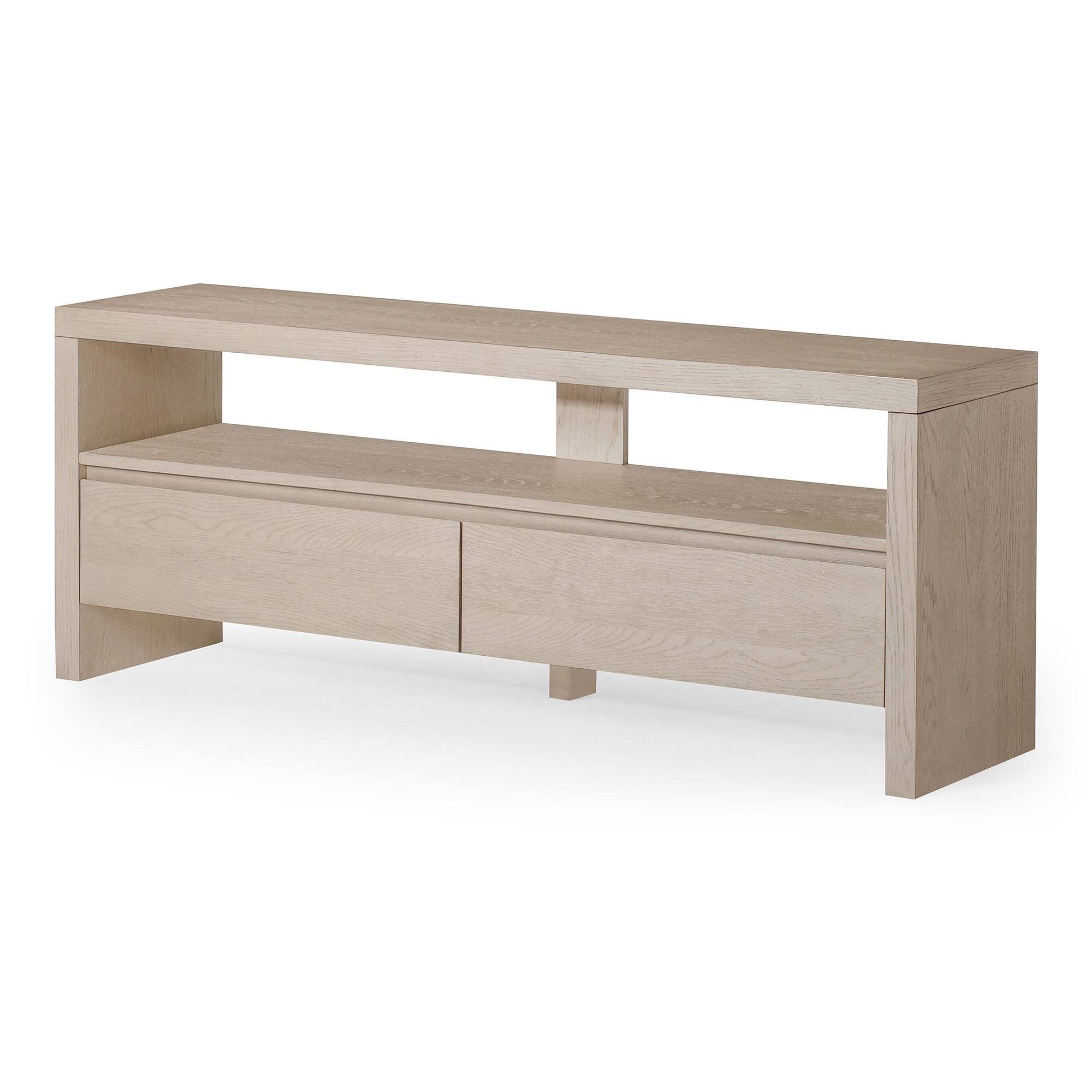 Front. Maven Lane - Maven Lane Ada Contemporary Wooden Media Unit in Refined White Finish - Refined White.