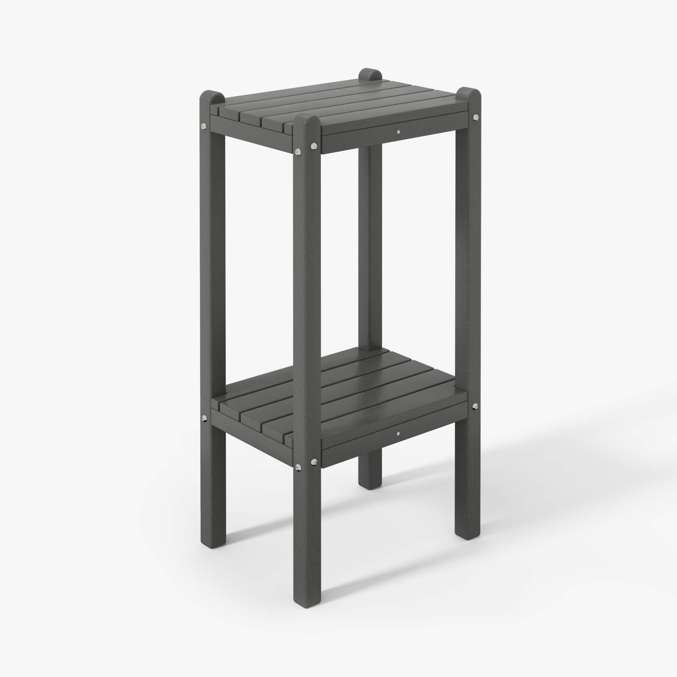 "WestinTrends - Malibu 36"" Outdoor Adirondack HDPE 2-Tier Patio Side Table - Gray" price history on PriceWatchPro