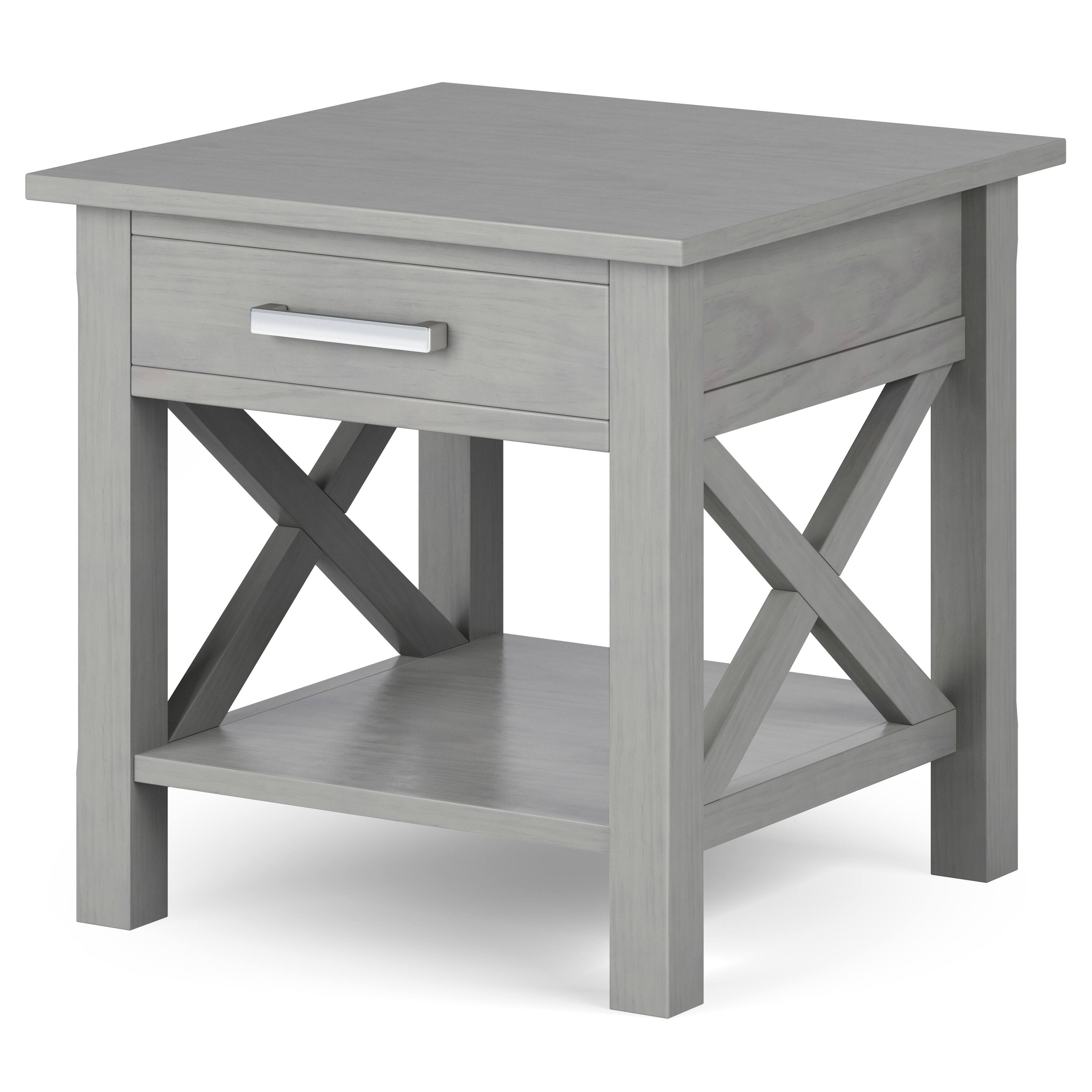 Angle. Simpli Home - Kitchener End Table - Fog Grey.
