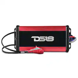 DS18 Audio - NXL-N 4-Channel Class D Nano Car Amplifier with Marine Rating, 4 x 100W RMS at 4 Ohm - Black/Red