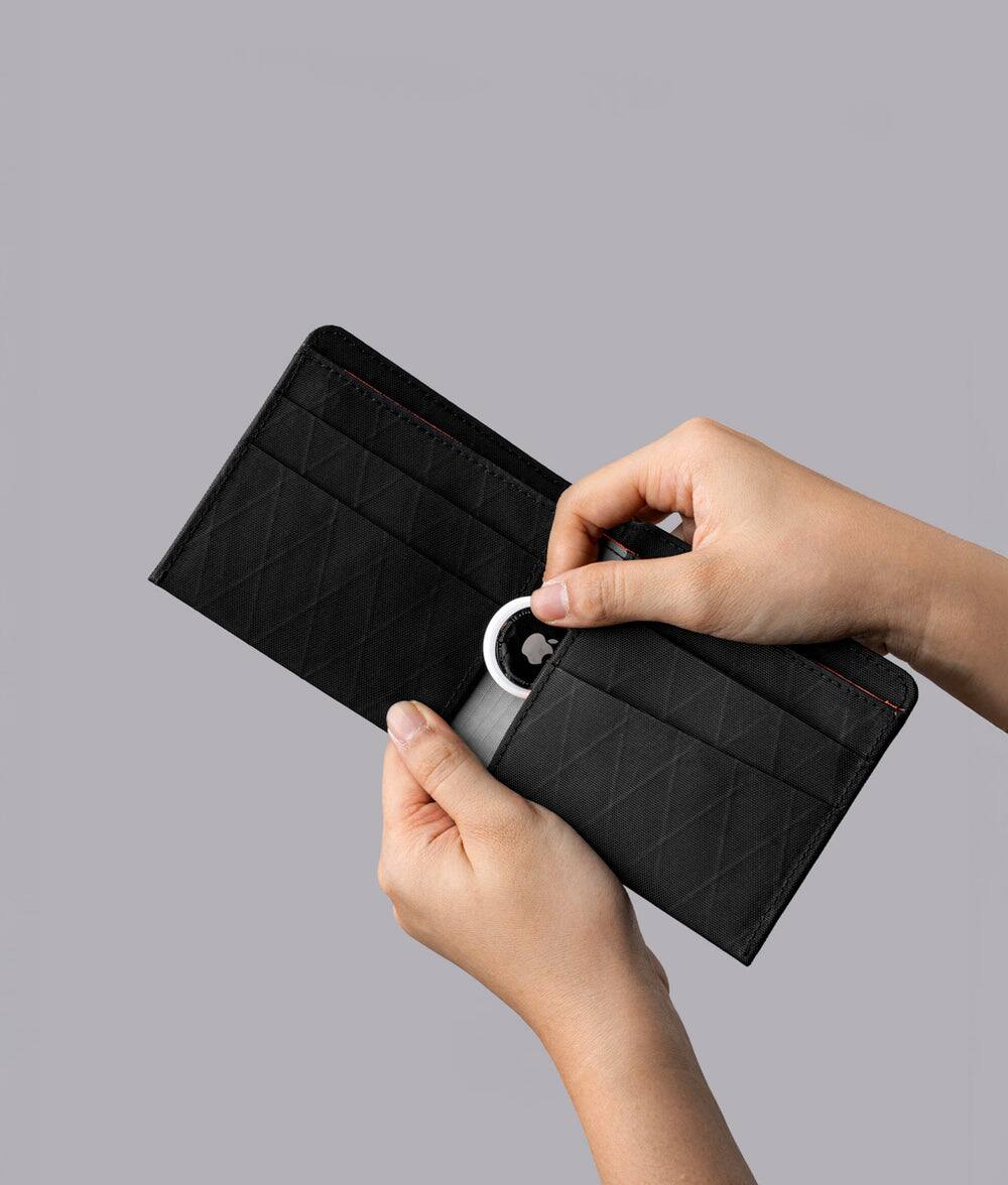 Alt View 2. ALPAKA - ARK Classic Wallet,Bifold Wallet with Magnetic Closure, RFID Protection, Global Bill Fit,Gift-Ready Box - Black X-Pac X42.