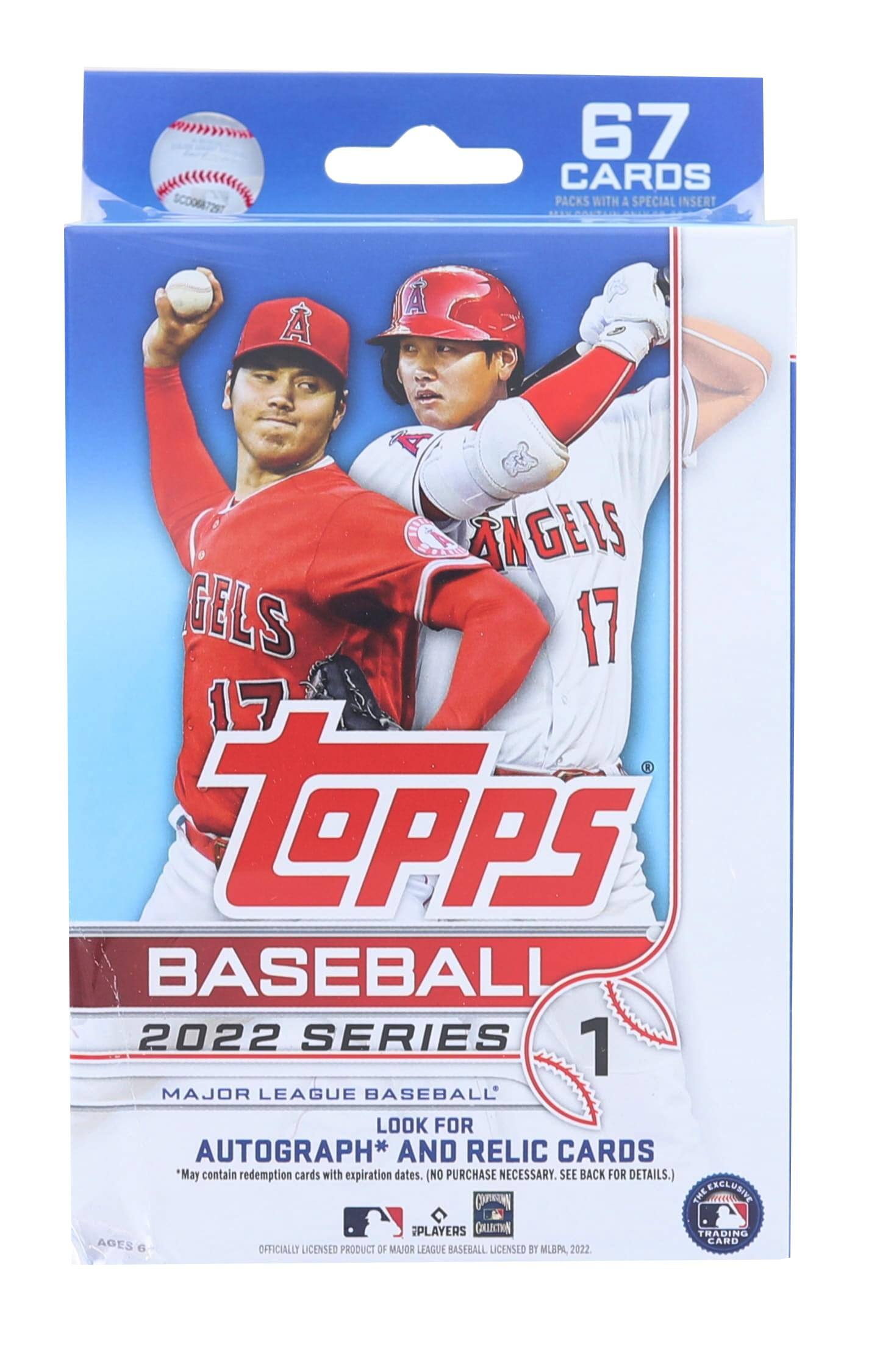 2022 Topps Baseball Series 1 Hanger Pack | 67 Cards - Blue