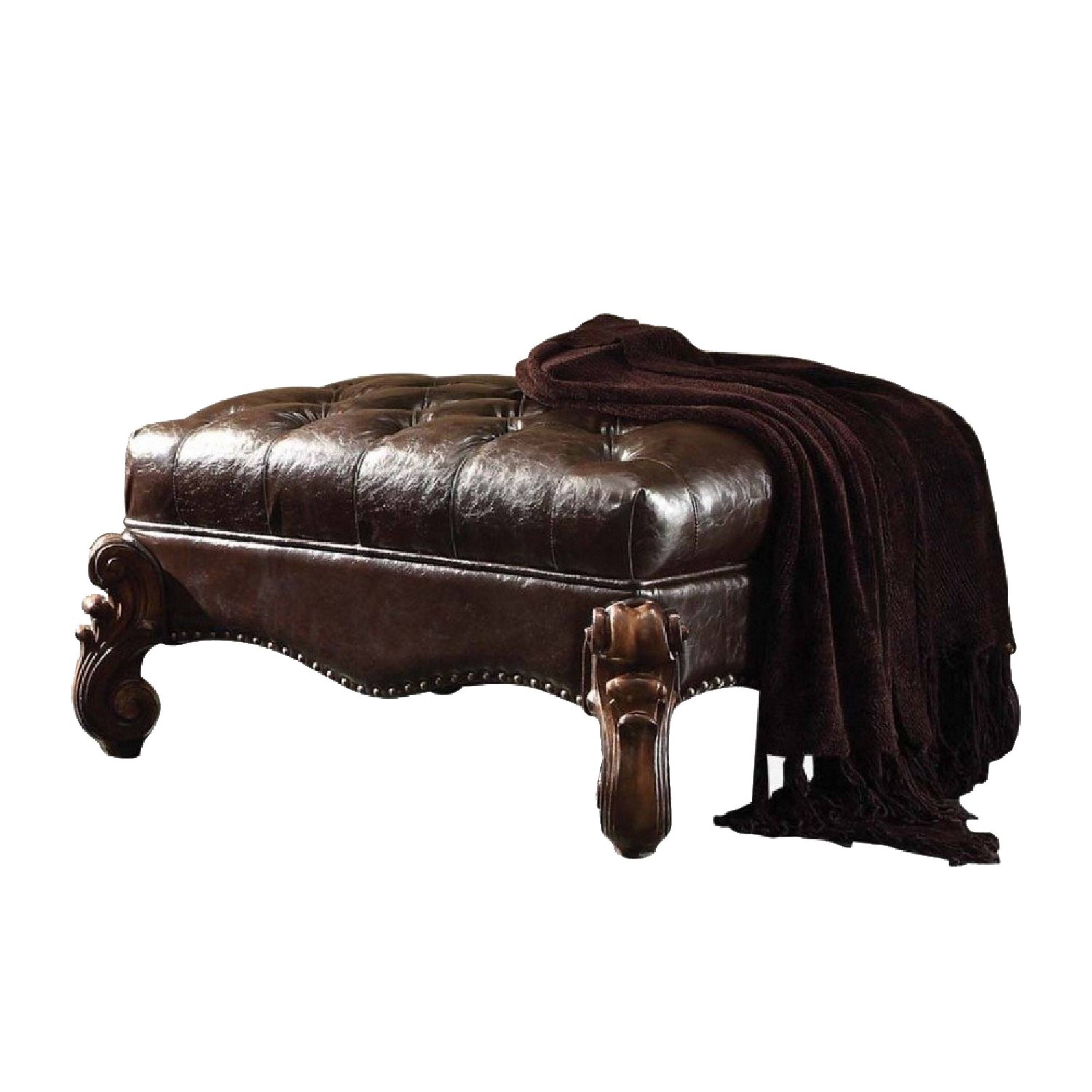 Alt View 1. Manhattan Lane - Majestic Ottoman - Brown.