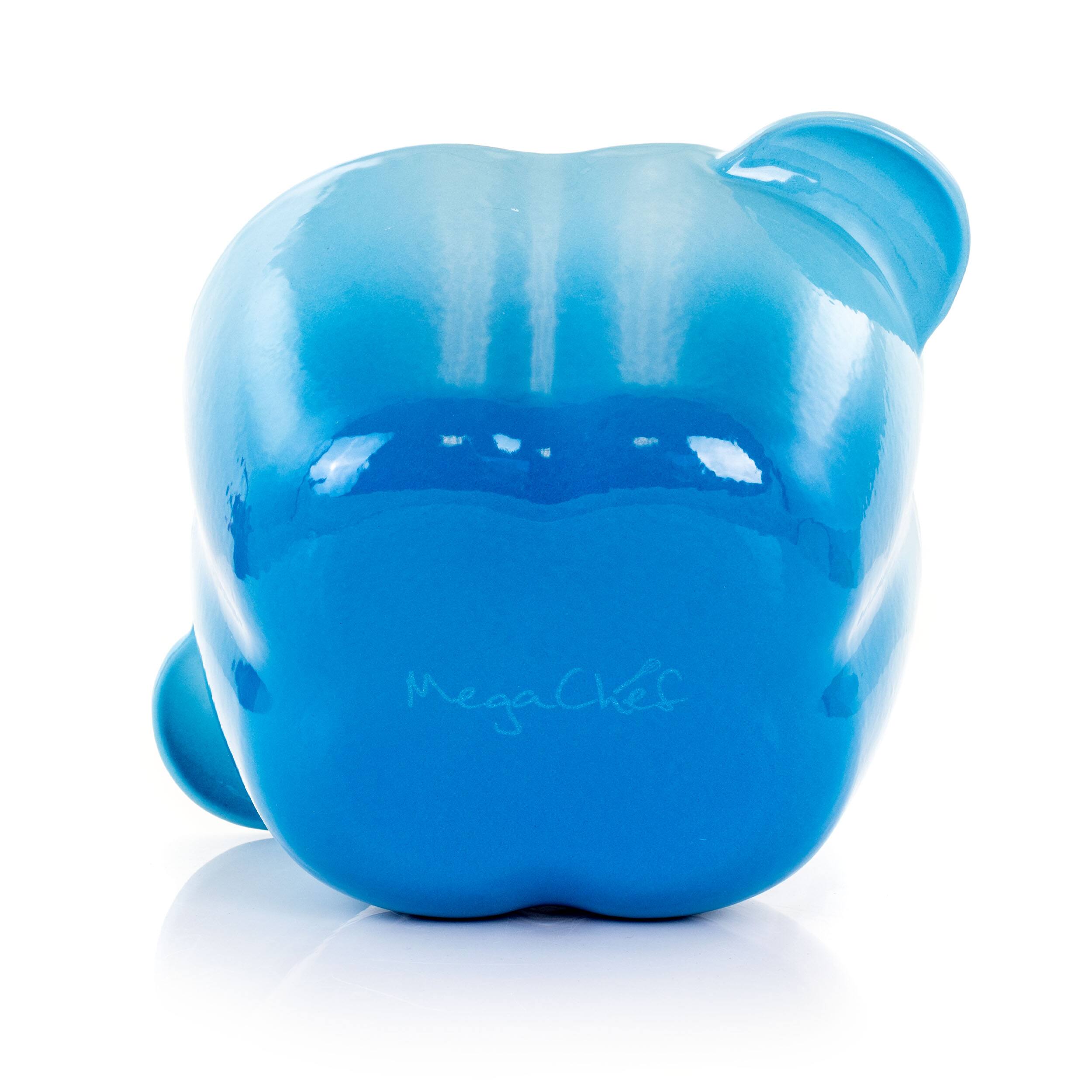 Alt View 3. MegaChef - MegaChef Pepper Shaped 3 Quart Enameled Cast Iron Casserole in Blue - Blue.