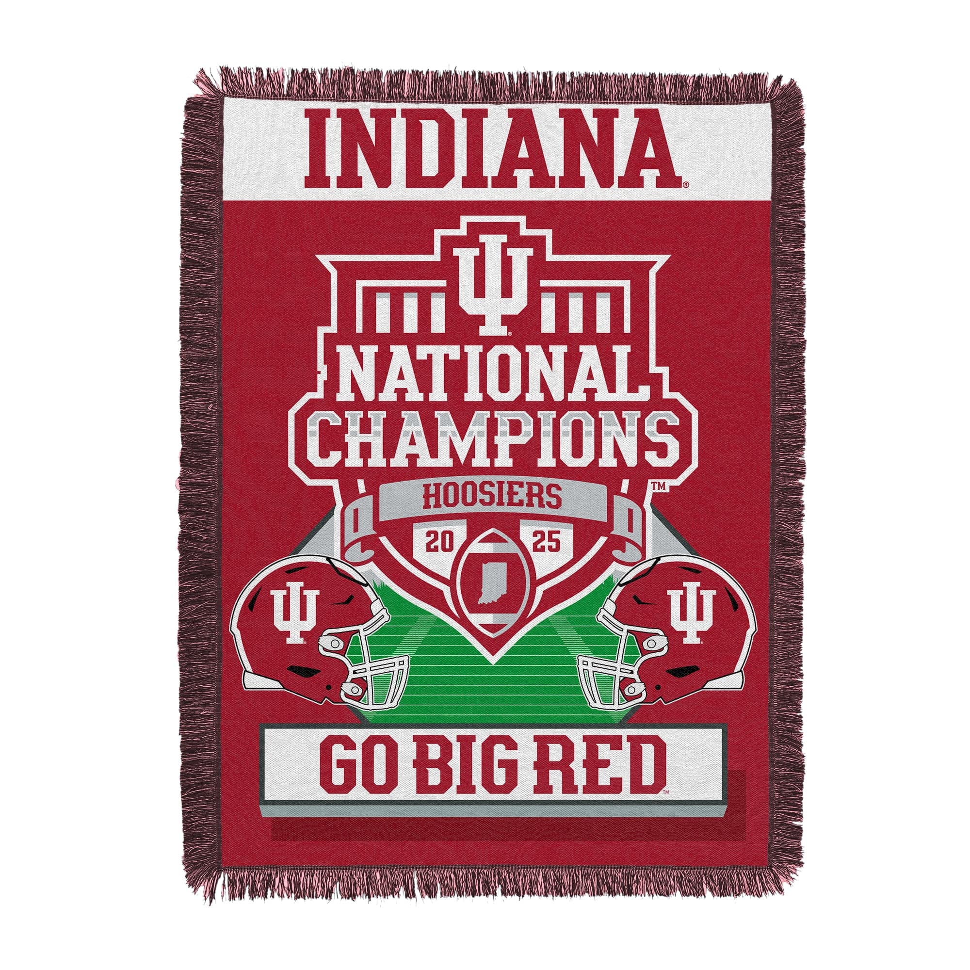 Northwest - Indiana Hoosiers College Football Playoff 2025 National Champions 48" x 60" Glory Woven Tapestry Throw Blanket - Multicolor
