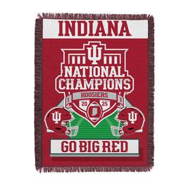 Northwest - Indiana Hoosiers College Football Playoff 2025 National Champions 48" x 60" Glory Woven Tapestry Throw Blanket - Multicolor