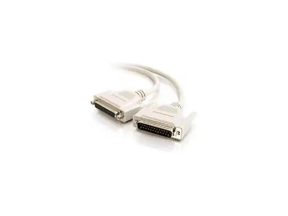 Front. Cables to Go - C2G 02656 DB25 M/F Serial RS232 Extension Cable, Beige (10 Feet, 3.04 Meters).