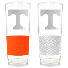 Great American Products - Tennessee Volunteers 22oz. Logo Score Pint Glass Two-Piece Set - Multicolor