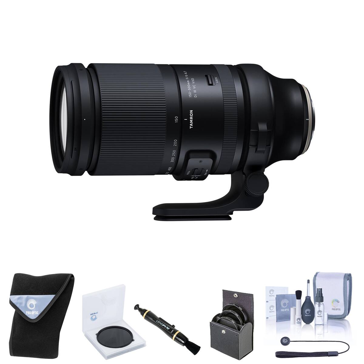 150 200 250 300 400

F/5-6.7 VXD 150-500mm VC III 150 Di - TAMRON

I
LOCK

PRO OPTIC
-
LENSPEN N
PRO/OPTIC

- -
PRO OPTIC