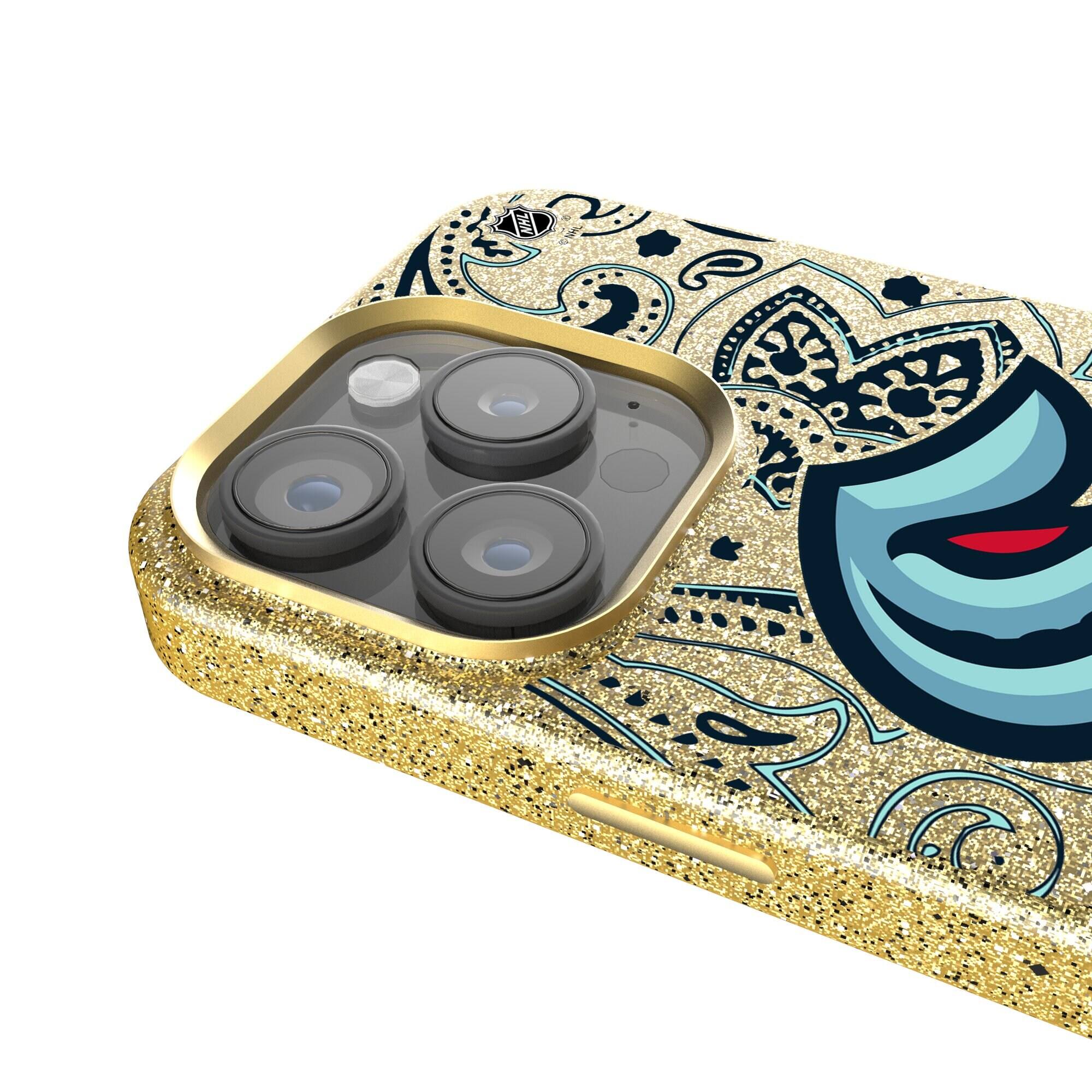 Alt View 3. Keyscaper - Gold Seattle Kraken Paisley Bling iPhone Case - 15 - Gold.