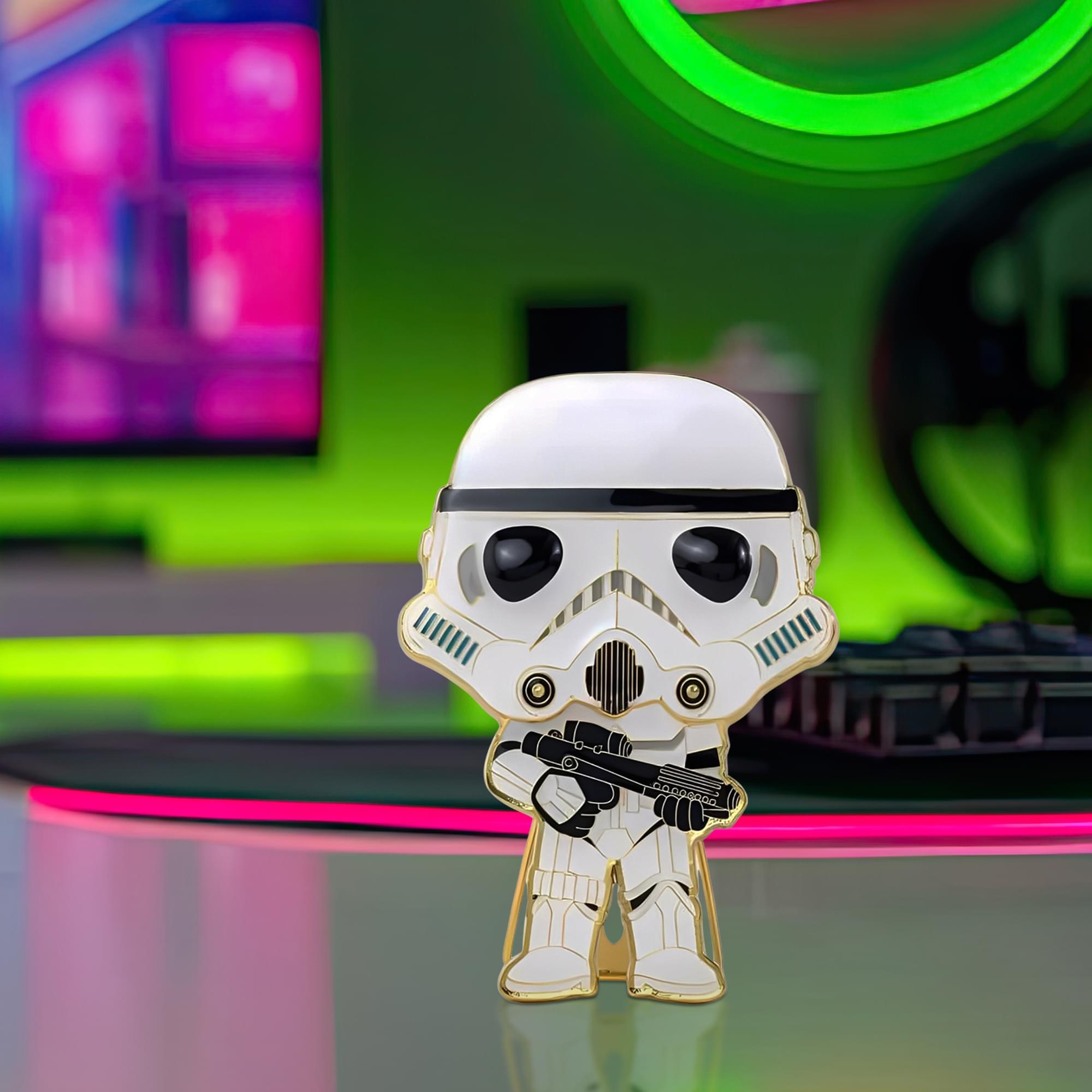 Alt View 4. Funko - Star Wars Funko POP Pin Large Enamel Pin | Stormtrooper - White.