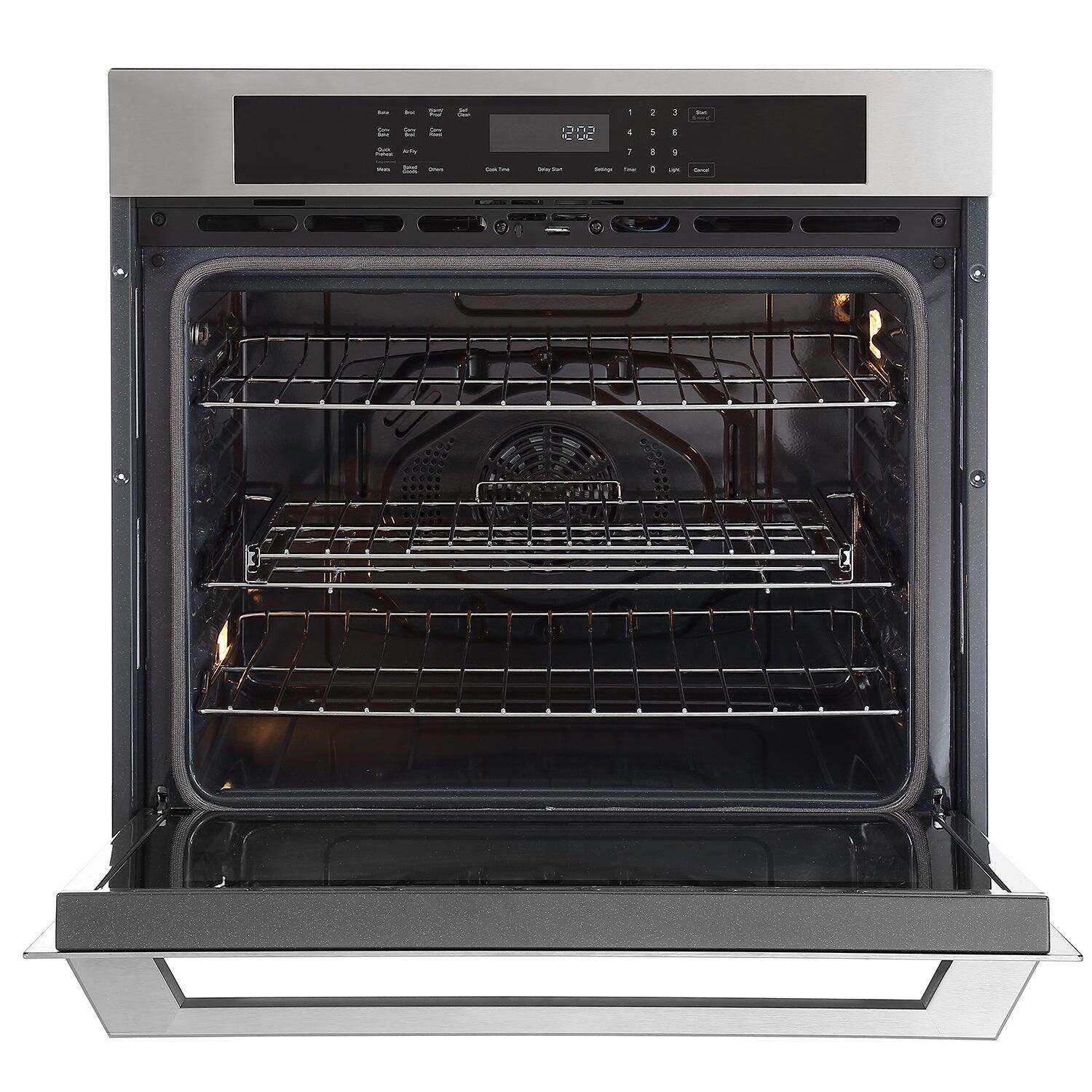 Angle. Rangaire - Rangaire 30" Single Electric Wall Oven Self-cleaning Air Fry True Convection Stainless Steel RWOS301GS - Stainless Steel.