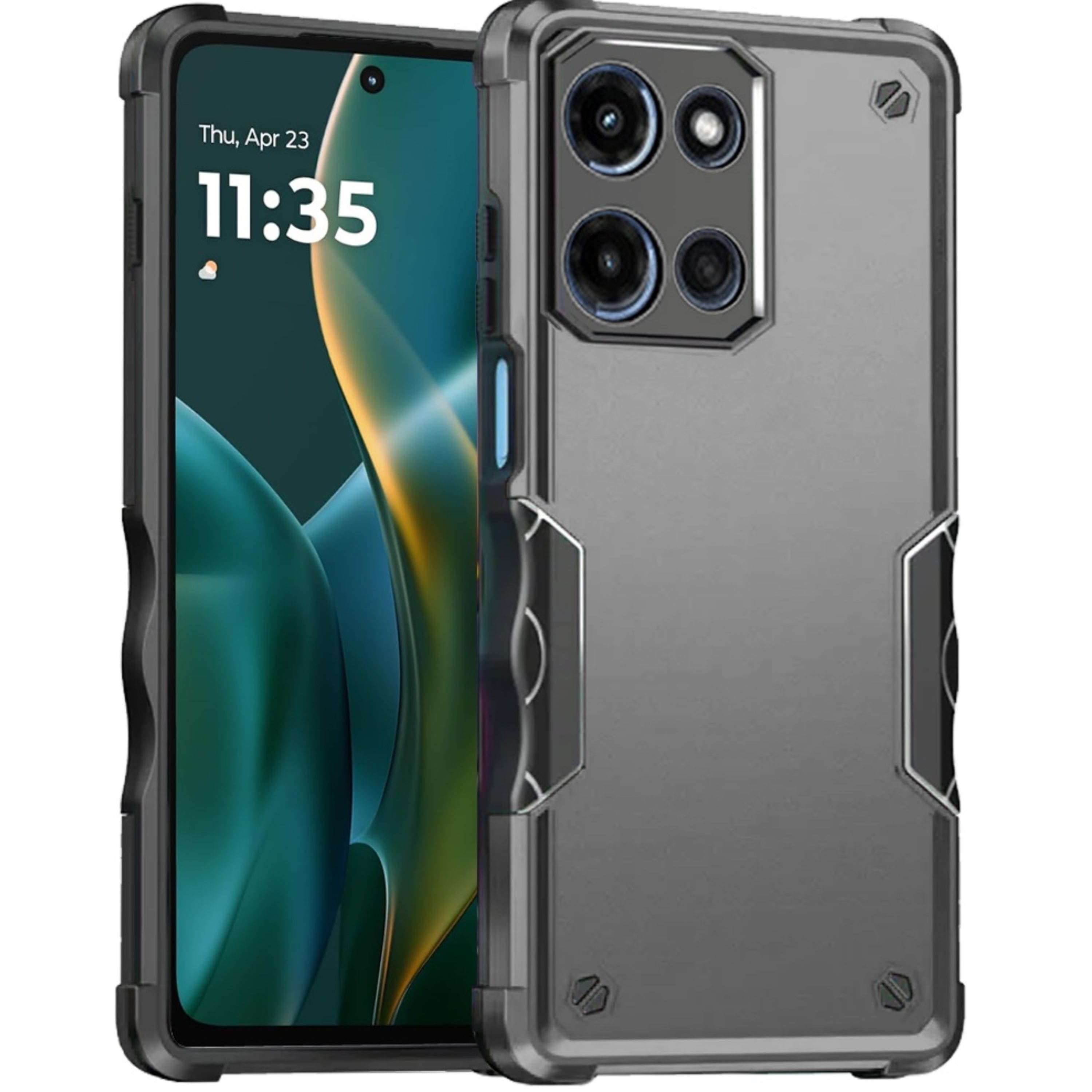 Kitcheniva - Tough Grip Design Shockproof Plus Tempered Glass For Moto G Stylus 2026/2025 Grey - Gray price history on PriceWatchPro
