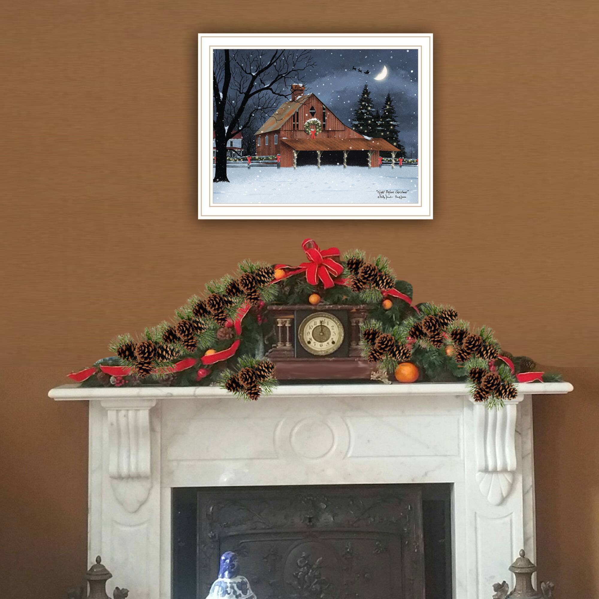 Alt View 1. TinyHomie - Decor 4U Night Before Christmas White Framed Wall Art Billy Jacobs - white.