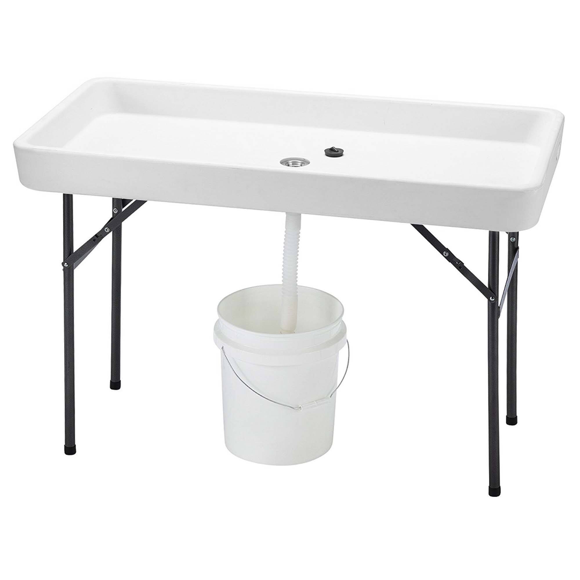 Alt View 8. Costway - Costway 4 Foot Party Ice Folding Table Plastic with Matching Skirt - White.