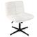 Front. Costway - 360° Rotation Soft Faux Fabric Office Study Chair with Adjustable Support - White.