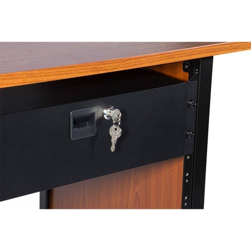 Alt View 8. On Stage Stands - OnStage RDLS3000 3U Locking Rack Drawer, Shallow (RDLS 3000) Black - Black.
