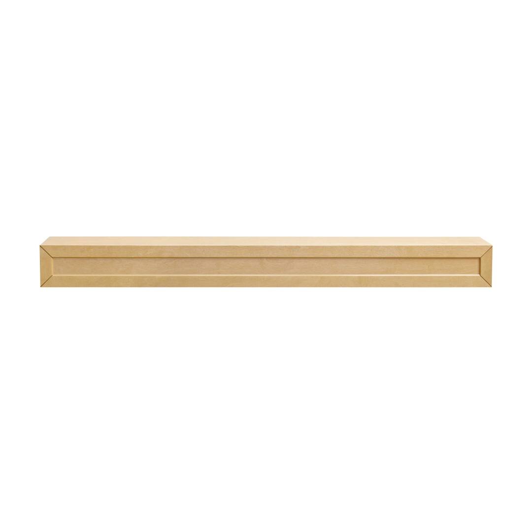 Alt View 2. Touchstone Home Products - Fireplace Mantel Shelf w/ Hidden Storage , 60" x 8.5" x 5.75", Solid Pine Wood Mantel for Over Fireplace - Natural Finish.