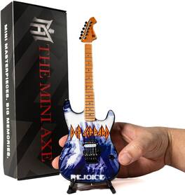 PopMarket - The Mini Axe - Def Leppard - Rejoice - Mini Guitar Replica Collectible - COLLECTIBLES - Multicolor